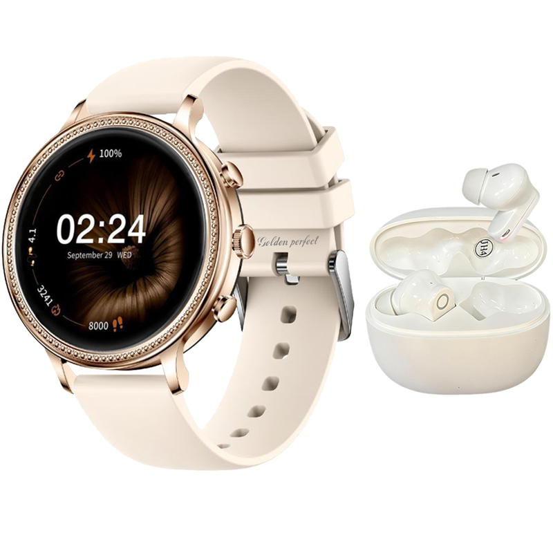 s-zoom.file_-371.png Golden Perfect Women Student Smartwatch & Earbuds Combo - Style & Value - Image 1