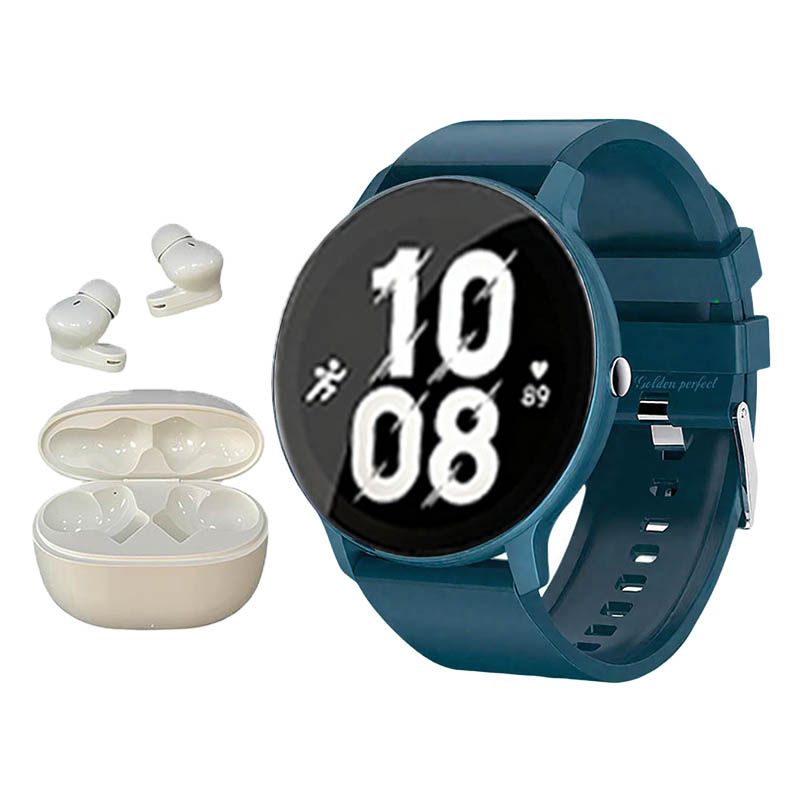 s-zoom.file_-377.jpg Golden Perfect Smartwatch for Man & Bluetooth Earbuds - Luxury Gift Set - Image 1