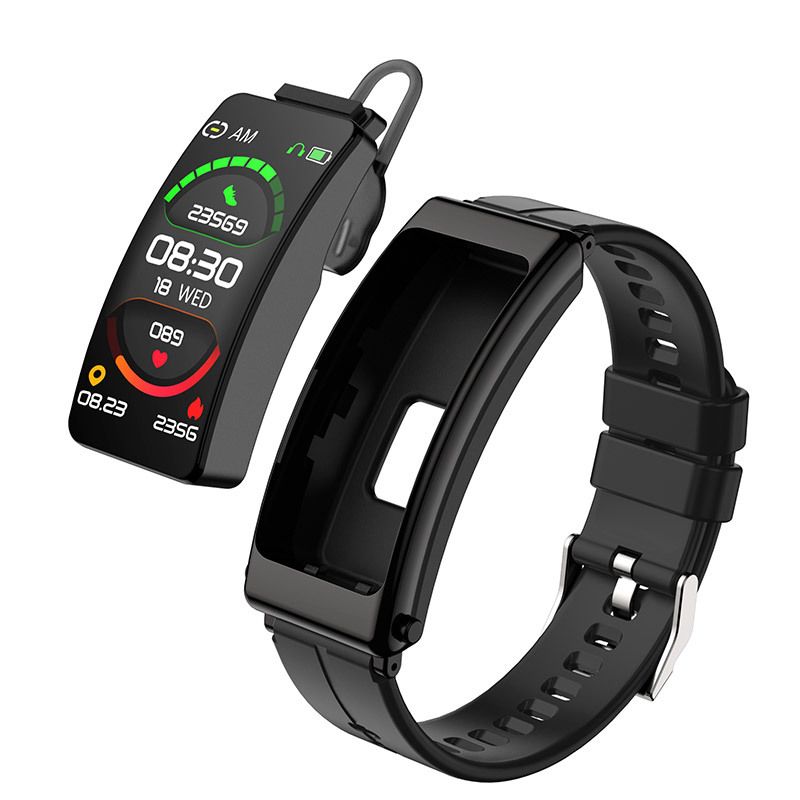 s-zoom.file_-382.jpg 2 in 1 Call Silicone Smart Bracelet Bluetooth Headset Fashion Jewelry - Image 1