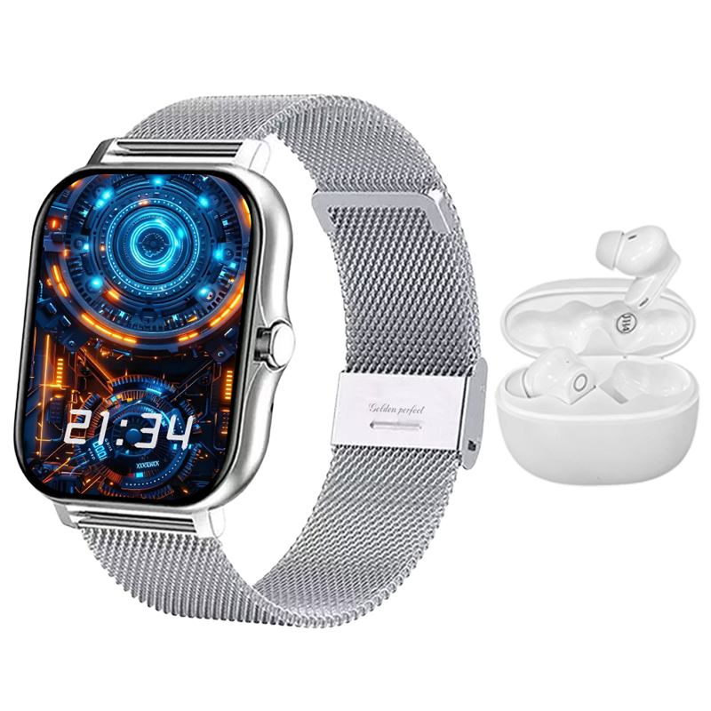 s-zoom.file_-390.png Men's Smartwatch & Auto-Pair Earphones - Work & Workout Set - Image 1