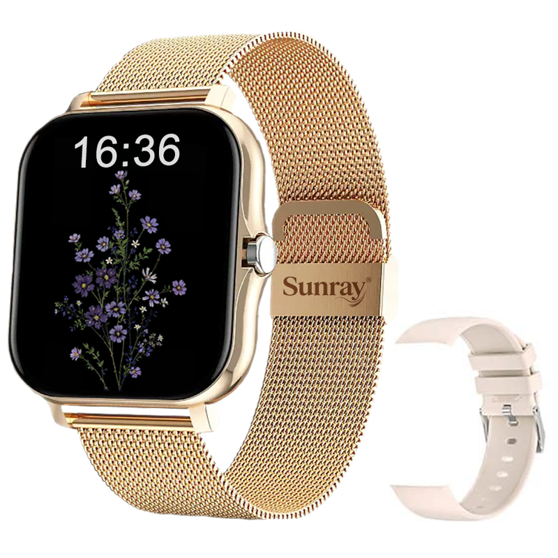 s-zoom.file_-421.png SUNRAY Smart Watch for Women - 2 Straps, 1.83" HD, Bluetooth Calling - Image 1