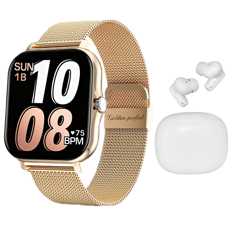 s-zoom.file_-427.png Golden Perfect Women's Smartwatch & Earbuds - Romantic Gift for Her - Image 1