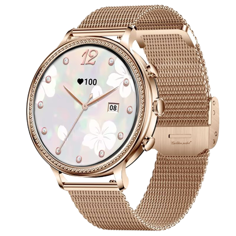s-zoom.file_-437.png Golden Perfect Women's Smartwatch - Fitness Tracker, Dual Bands, Waterproof - Image 1