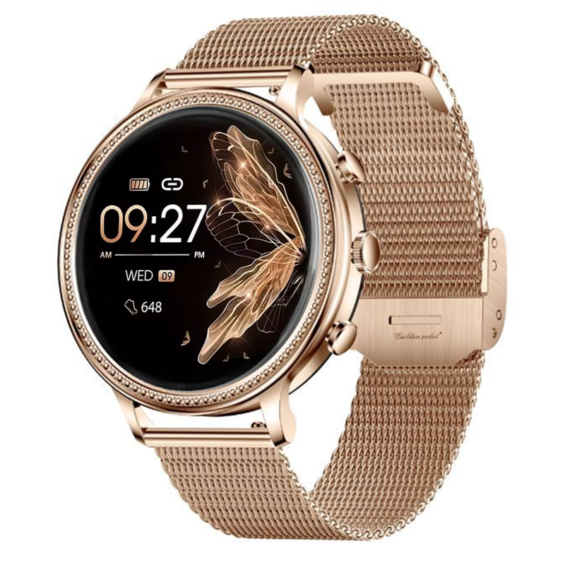 s-zoom.file_-448.png Women's Smartwatch-Rose Gold Fitness & Bluetooth Calling Watch,Gift for Her - Image 1