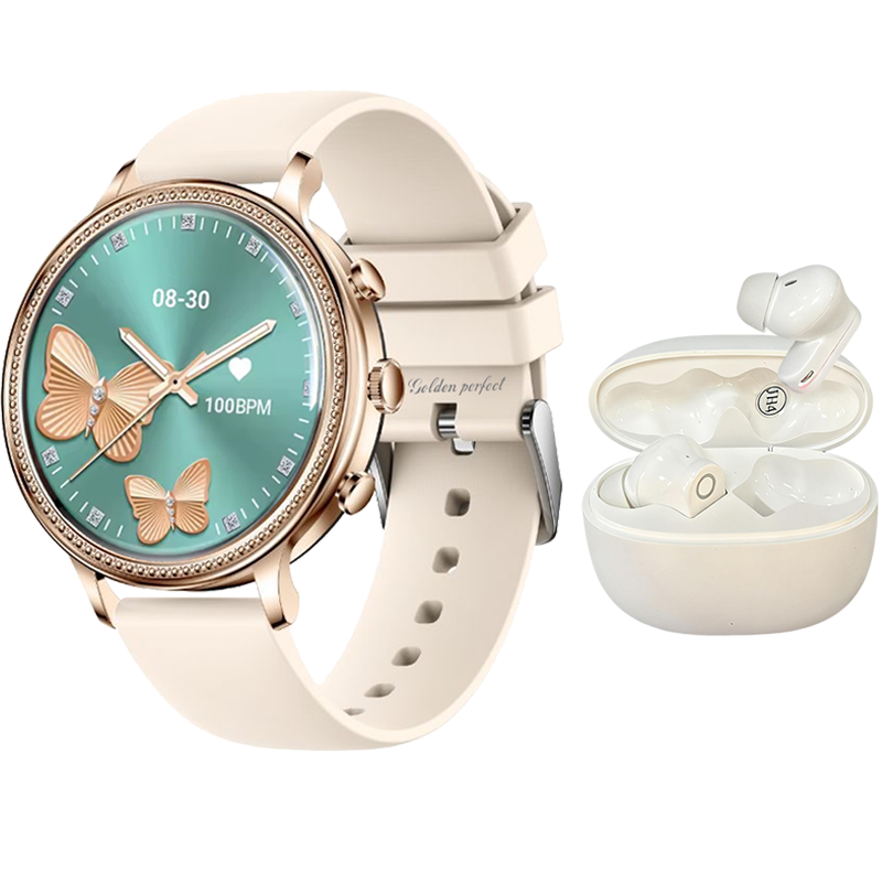 s-zoom.file_-451.png Golden Perfect Smart Sports Watch and Earbuds Combo 100 Modes, Dual Straps - Image 1