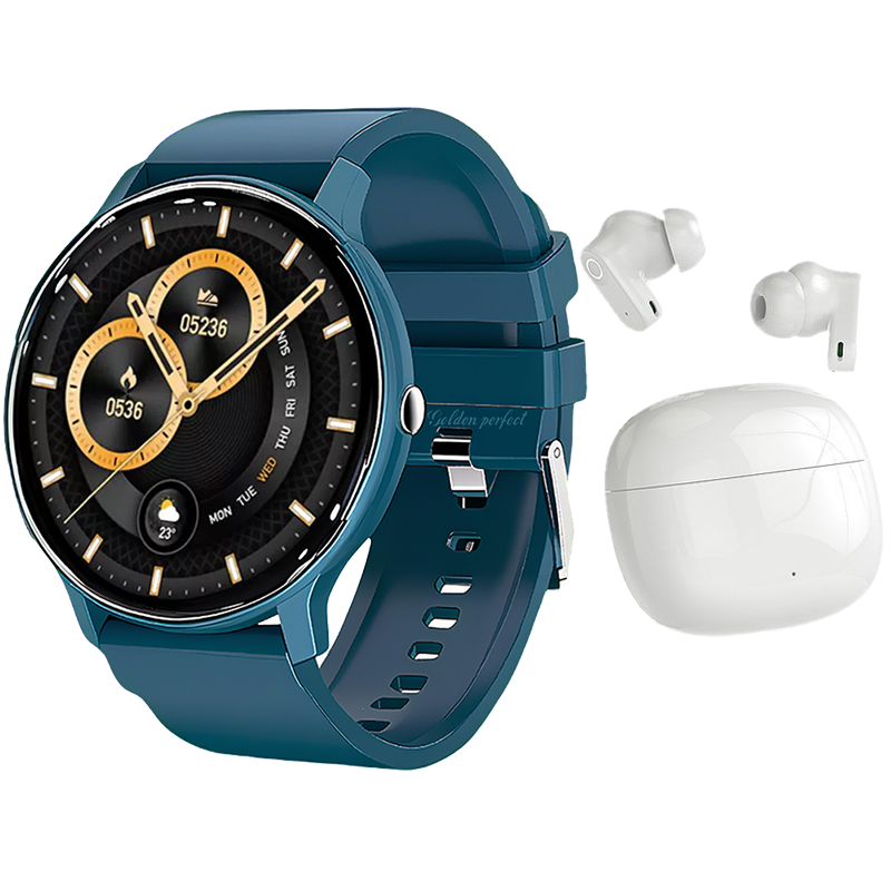 s-zoom.file_-469.png Unisex Smartwatch with Wireless Earbuds - Fitness, Health & Music Combo - Image 1