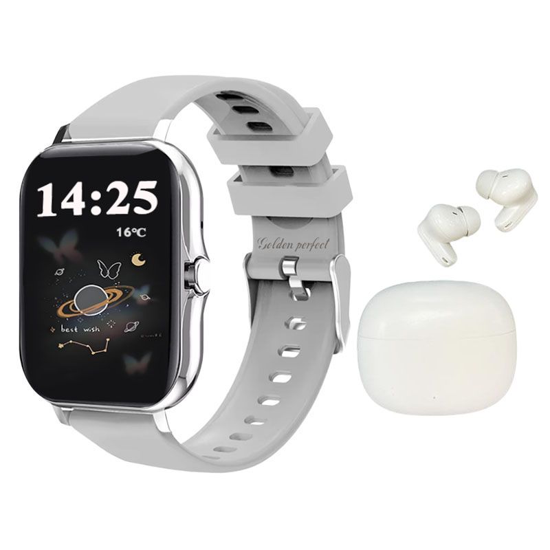 s-zoom.file_-559.jpg Women's Smartwatch & Earbuds Set | Fitness & Health Tracker-Golden Perfect - Image 1
