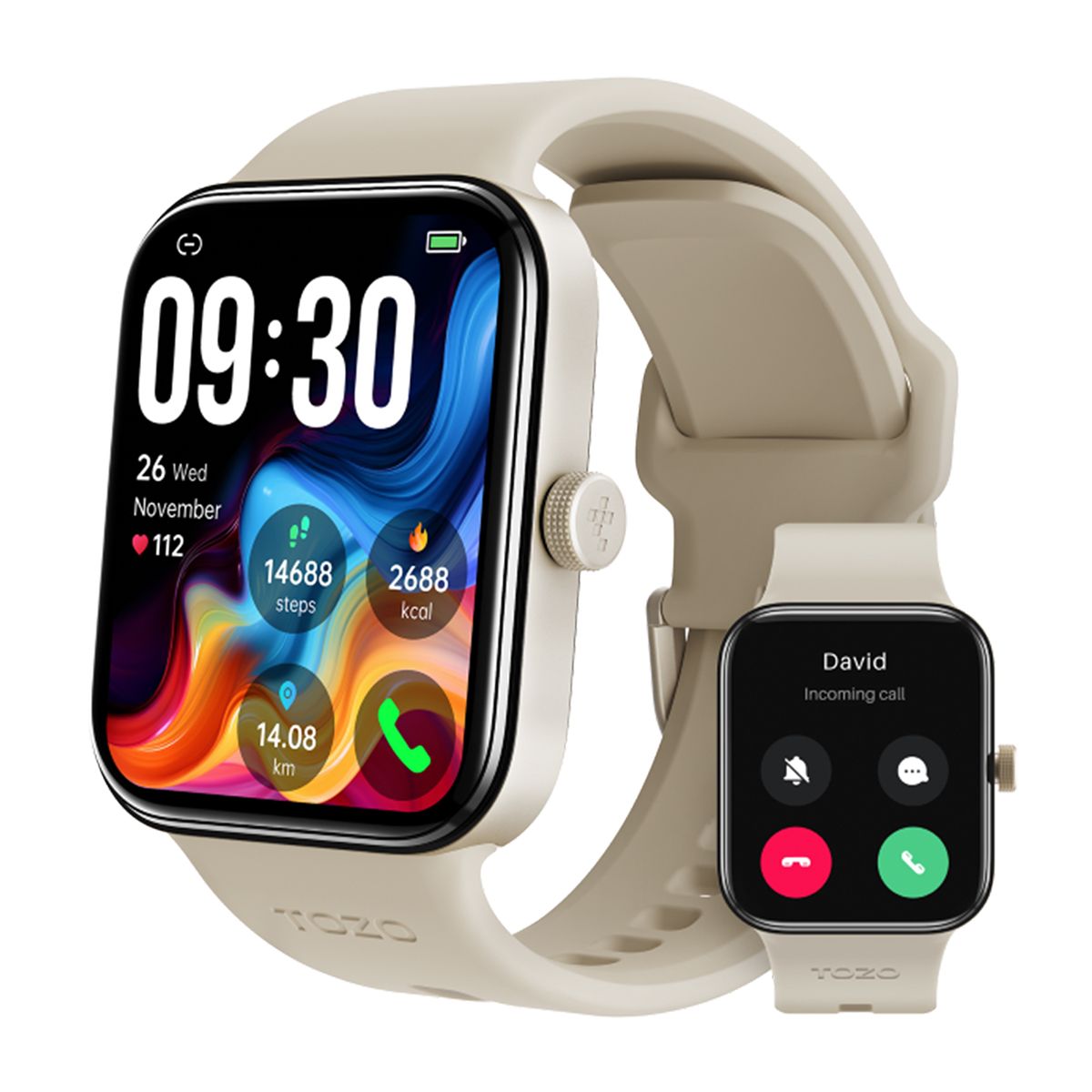 s-zoom.file_-583.jpg TOZO Smart Fitness Watch with Bluetooth Calling and Sleep Monitoring | Gold - Image 1
