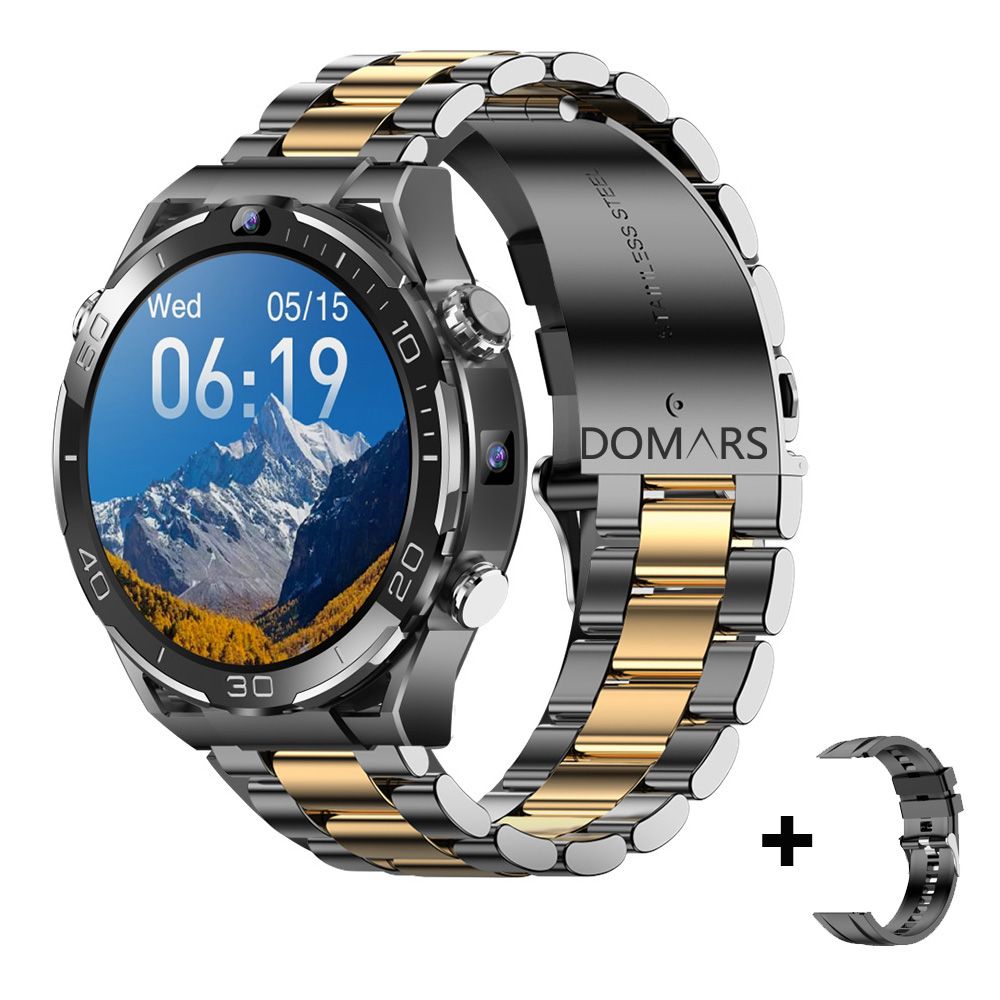 s-zoom.file_-645.jpg Domars Men's Smartwatch: 1.5-inch Screen with Face Recognition & SIM Card - Image 1