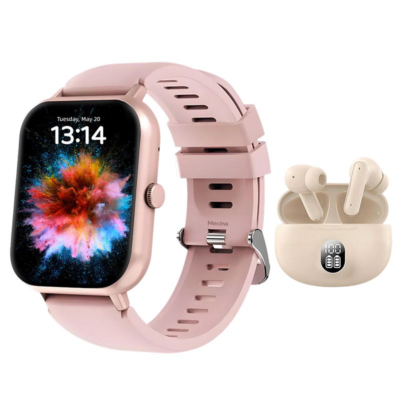 s-zoom.file_-650.jpg Women Smartwatch 1.83" Earbuds Set Android & iOS Fitness Waterproof - Image 1