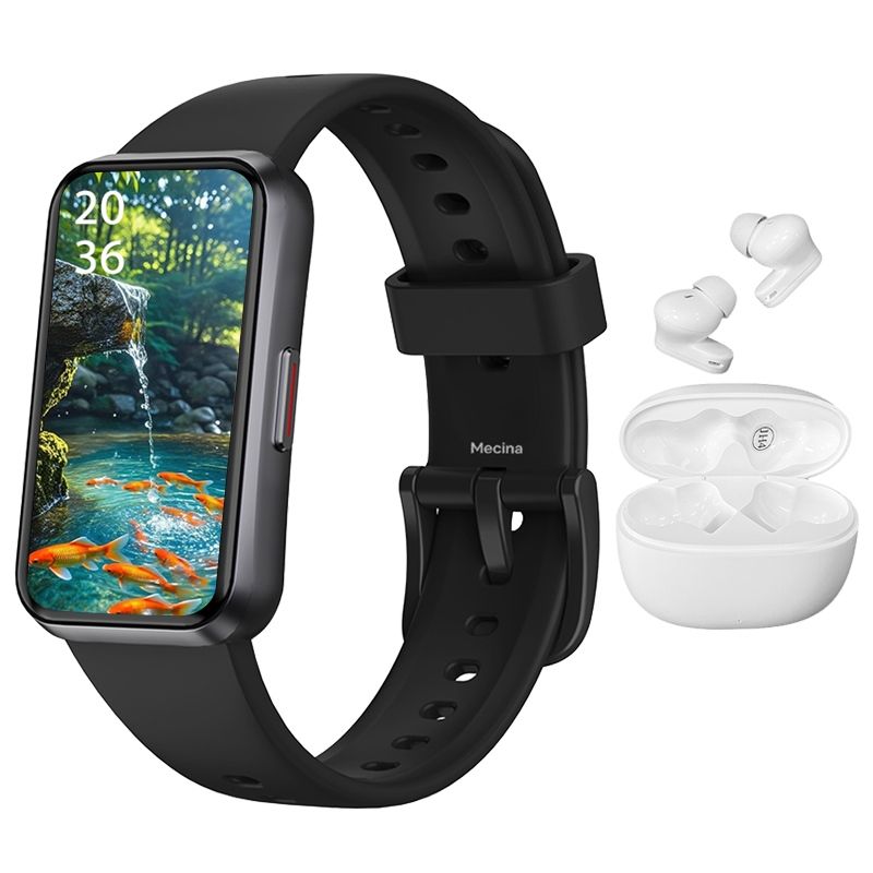 s-zoom.file_-673.jpg Men's Smart Watch & Gym Earbuds Combo Fitness Tracker Heart Rate Monitor - Image 1