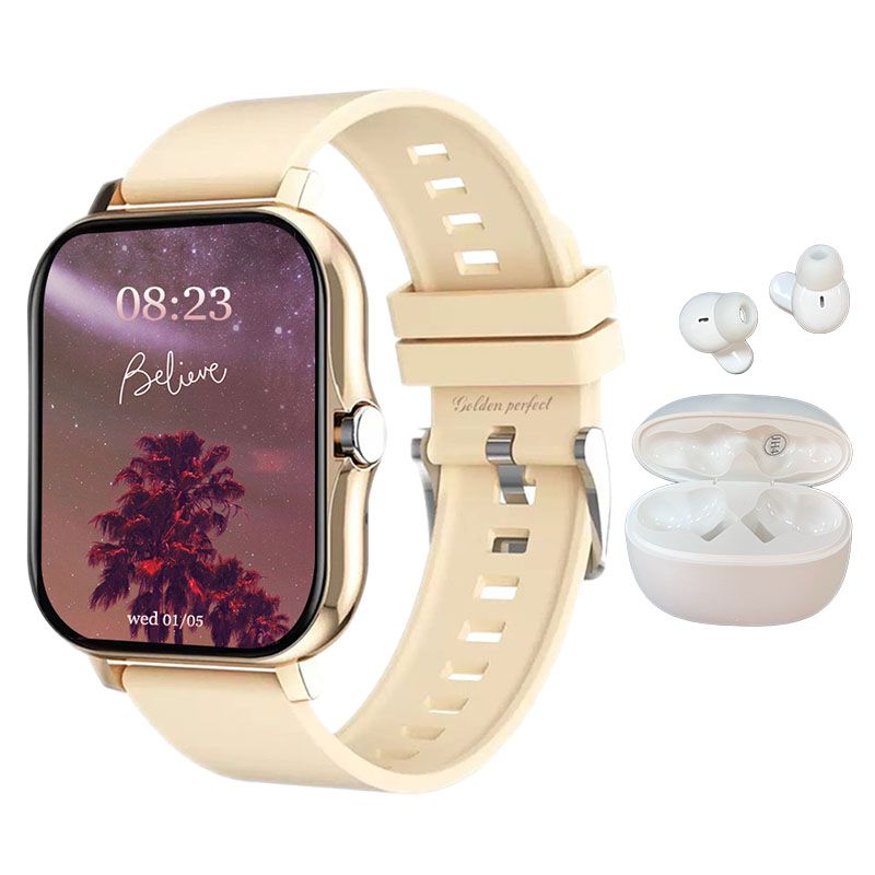 s-zoom.file_-752.jpg Women's Gym Smart Watch & Microphone Earbuds - Multi-Sport Fitness Tracker - Image 1
