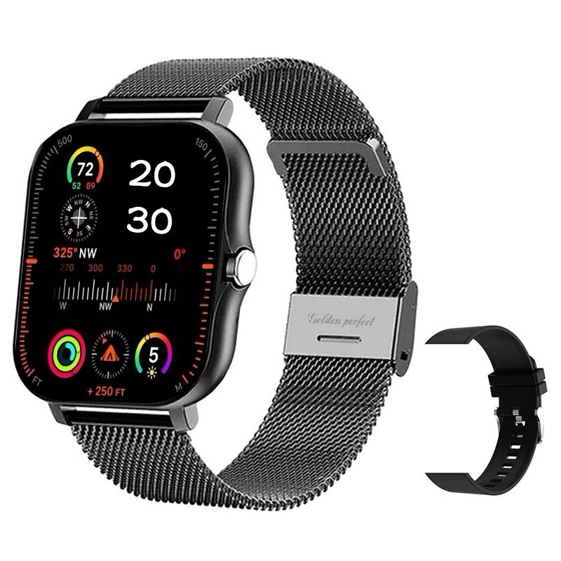 s-zoom.file_-754.jpg Men's Value Smart Watch 1.83" HD Dual Strap Fitness Activity Tracker Pro - Image 1