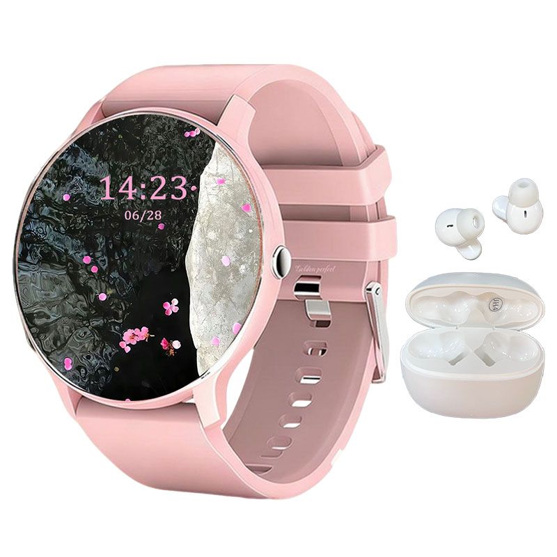 s-zoom.file_-772.jpg Everyday Smartwatch for Women 1.28" AMOLED with Auto-Pair Bluetooth Earbuds - Image 1