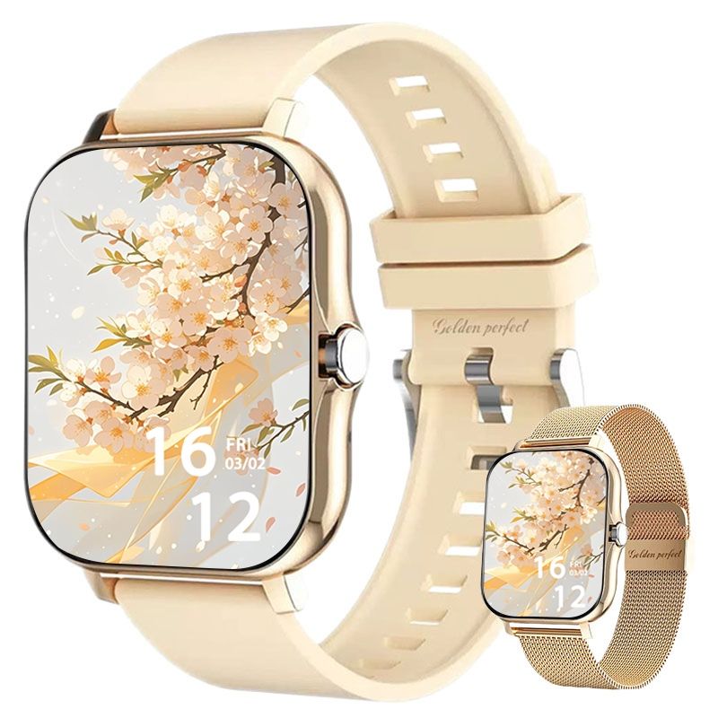 s-zoom.file_-809.jpg Women's Smart Watch Android & iOS Compatible 1.83" Rose Gold Sports - Image 1