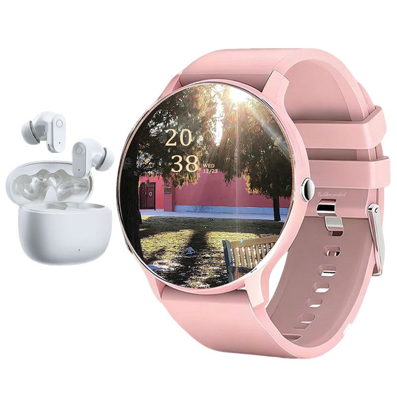 s-zoom.file_-816.jpg Golden Perfect Smartwatch & Earbuds Combo - Practical Everyday Set - Image 1