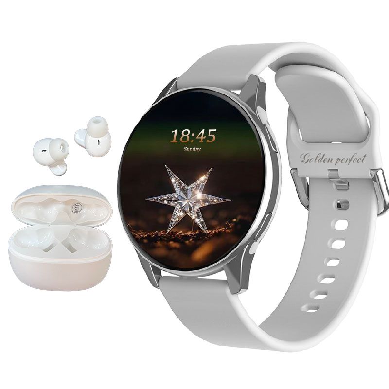 s-zoom.file_-821.jpg Women's Smartwatch & Wireless Earbuds Gift Set - Stylish Health Combo - Image 1