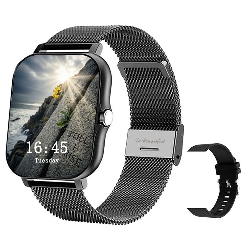 s-zoom.file_-834.jpg Men's Smart Watch for Men 1.83" HD Dual Strap Fitness Activity Tracker - Image 1