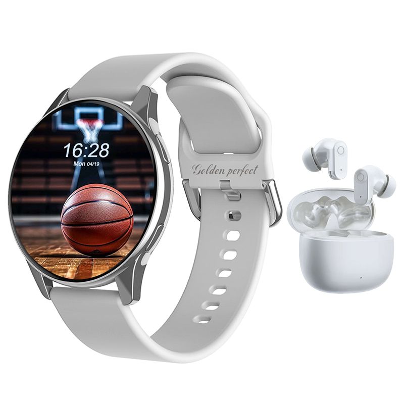 s-zoom.file_-867.jpg Smartwatch & Bluetooth Earbuds Gift Set for Women 1.52" HD Fitness Watch - Image 1