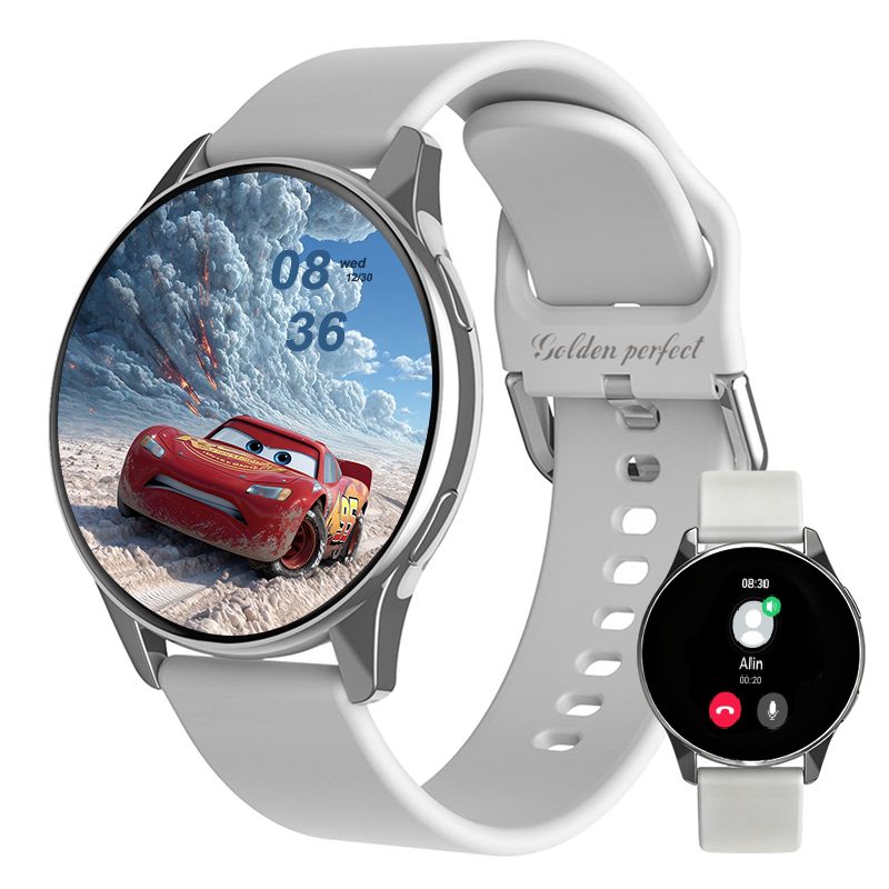 s-zoom.file_-876.jpg Men's Sports Smartwatch Android & iOS Compatible 1.52" Round Fitness Watch - Image 1