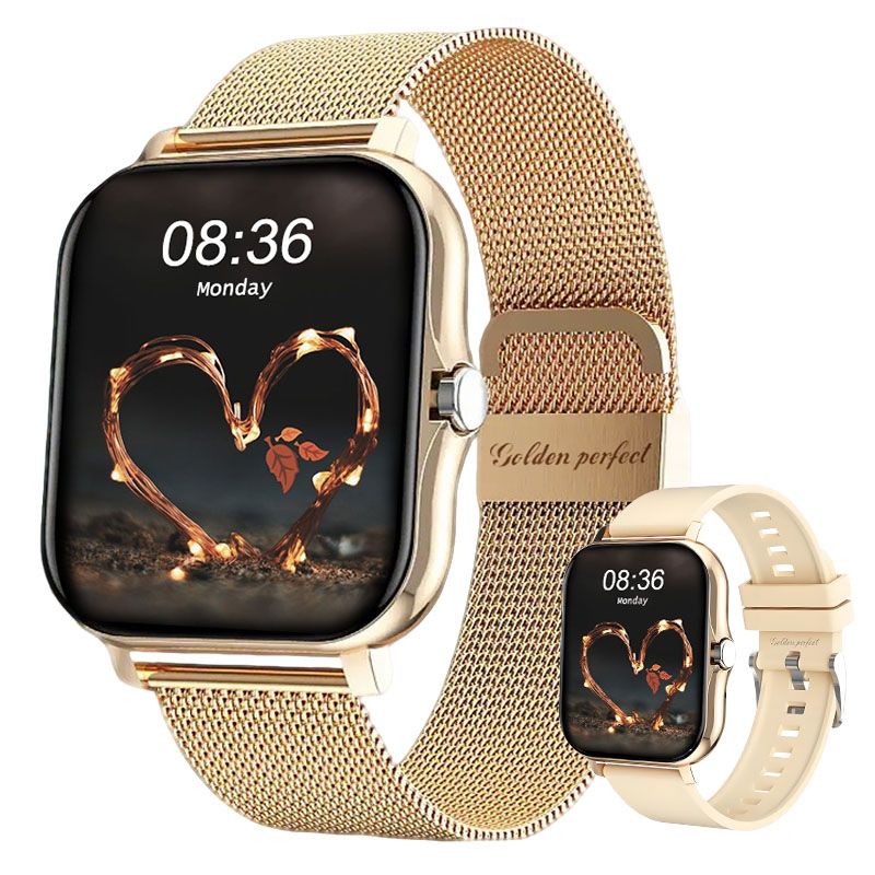 s-zoom.file_-877.jpg Women's 1.83" HD Square Smartwatch Android & iOS 100+Sports Fitness Pro - Image 1