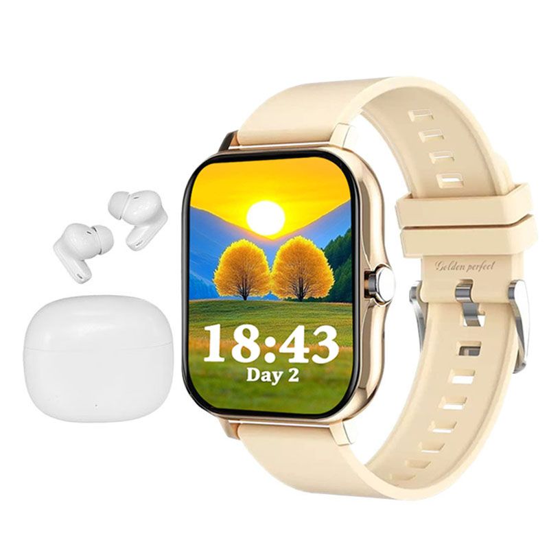 s-zoom.file_-905.jpg Women's Smartwatch & Wireless Earphones Set: Connectivity for Android & iOS - Image 1