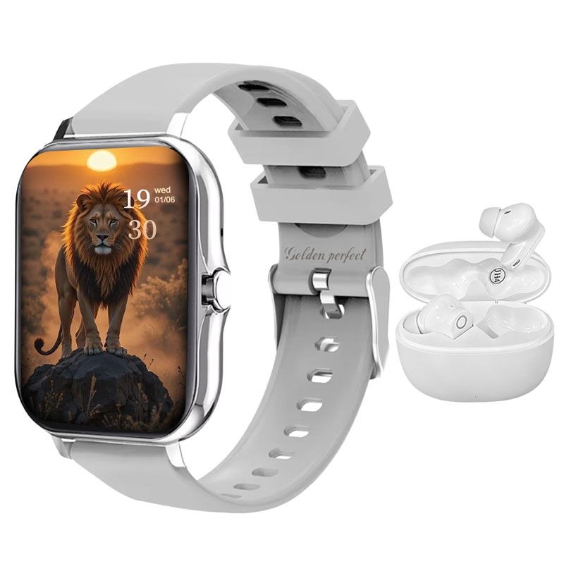 s-zoom.file_-916.jpg Smartwatch & Bluetooth Earphones Gift Set for Men Android & iOS Compatible - Image 1
