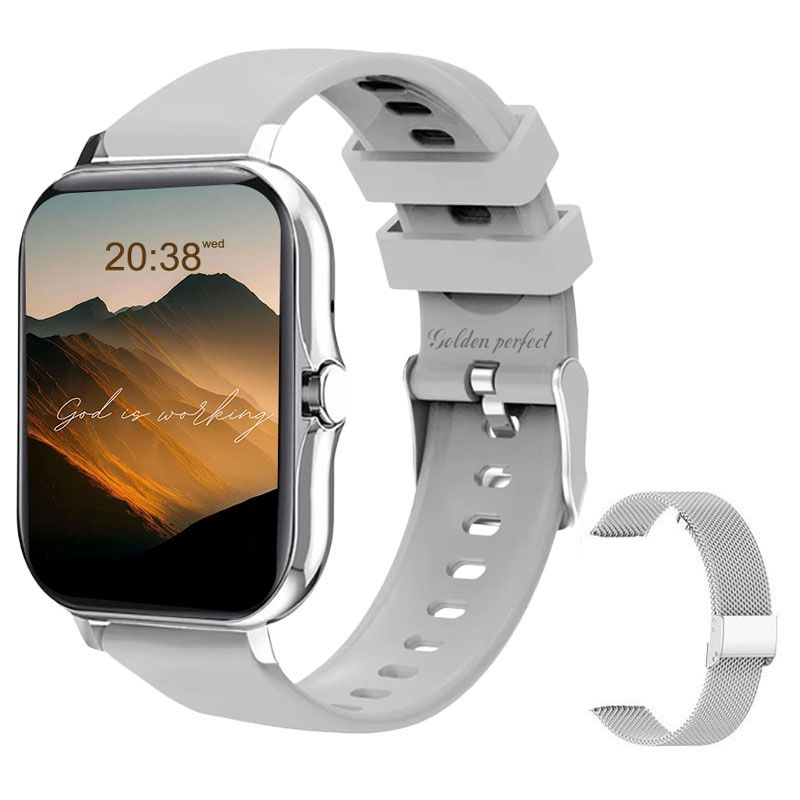 s-zoom.file_-918.jpg Minimal Clean Square Smartwatch for Men 1.83" Dual Straps Premium Pro - Image 1