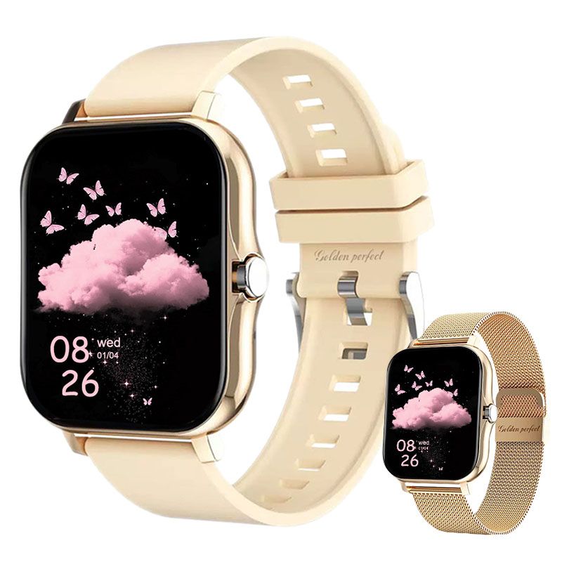 s-zoom.file_-928.jpg Golden Perfect Women's Smartwatc-Health & Fitness Tracker,Bluetooth Calling - Image 1