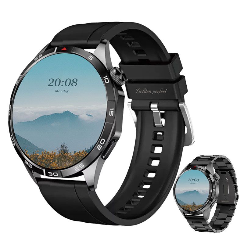 s-zoom.file_-972.jpg Men's Modern Smartwatch 1.43" Round Dual Strap with Weather & Call - Image 1