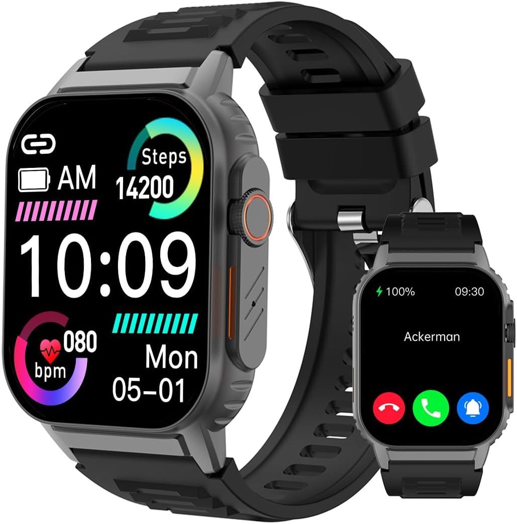 s-zoom.file_-986.jpg Smart Watch(Answer/Make Call), 2.01" Smartwatch for Men Women - Image 1