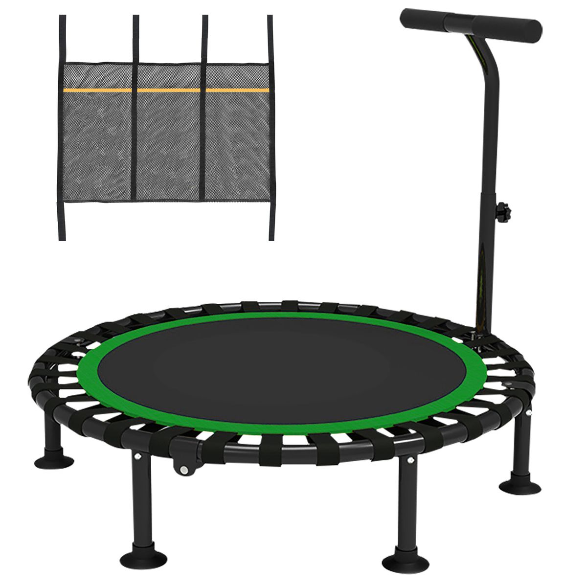s-zoom.filetakealot-100373432-1.jpg 122cm Fitness Trampoline Adjustable Handle Bar with Storage Bag for Home - Image 1