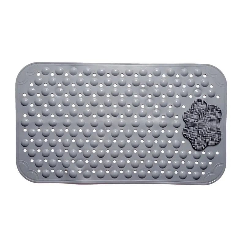 s-zoom.filetakealot-100467761-1.jpg Wonder Towel Non-Slip PVC Bathroom Mat with Paw Print Design Extra Large - Image 1
