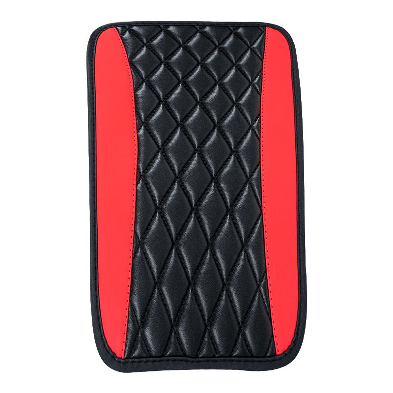 s-zoom.filetakealot-100549119-1.jpg Universal Car Armrest Cover - PU Leather Embroidered Breathable Console Pad - Image 1
