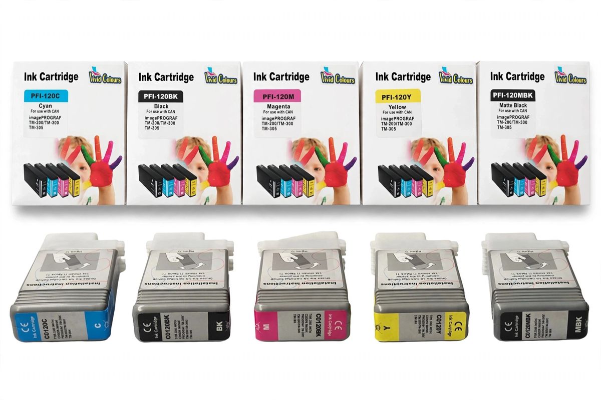 s-zoom.filetakealot-100625919-1.jpg Vivid Colours Compatible with Canon PFI-120 Ink Cartridges - Multipack - Image 1