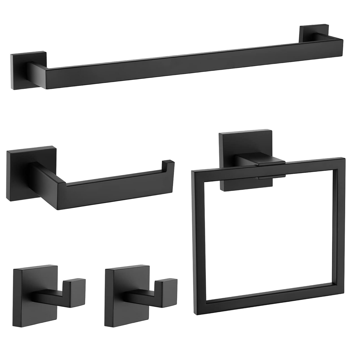 s-zoom.filetakealot-100684304-1.png GoodMama 5Pieces Bathroom Towel Racks Holders Set Hardware Accessories - Image 1