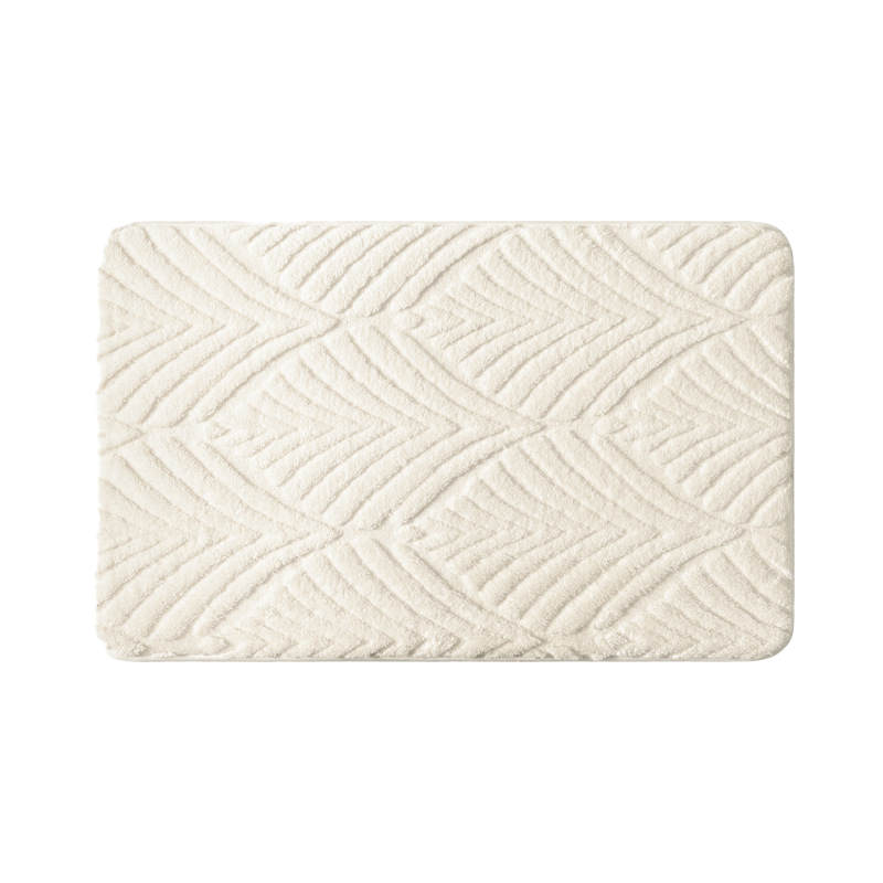 s-zoom.filetakealot-100744855-1.png Soft Microfiber Bathroom Mat Square Absorbent Bathroom Mat Rug - White - Image 1