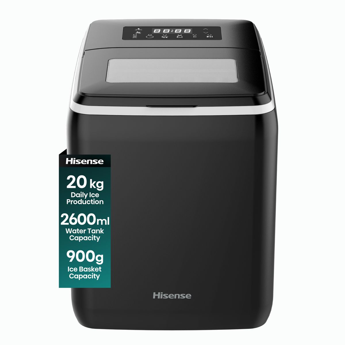 s-zoom.filetakealot-100752204-1.jpg Hisense Black Ice Maker 20KG with Preset and Fast Ice Making Function - Image 1