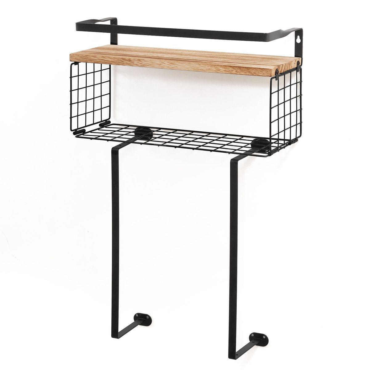 s-zoom.filetakealot-100940220-1.jpg Chenshia Bathroom Towel Rack Storage Shelf Wall Mount Home Organizer Decor - Image 1