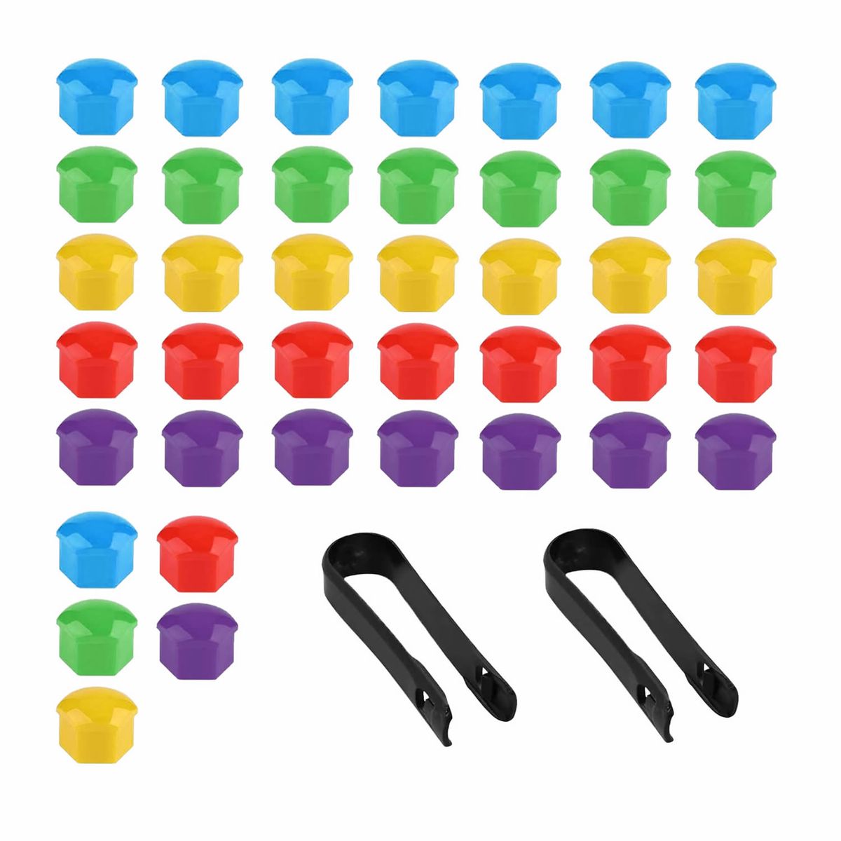 s-zoom.filetakealot-101004197-1.jpg 40Pieces Lug Nut Covers, 17mm Hexagonal Nut Covers with Removal Tool - Image 1