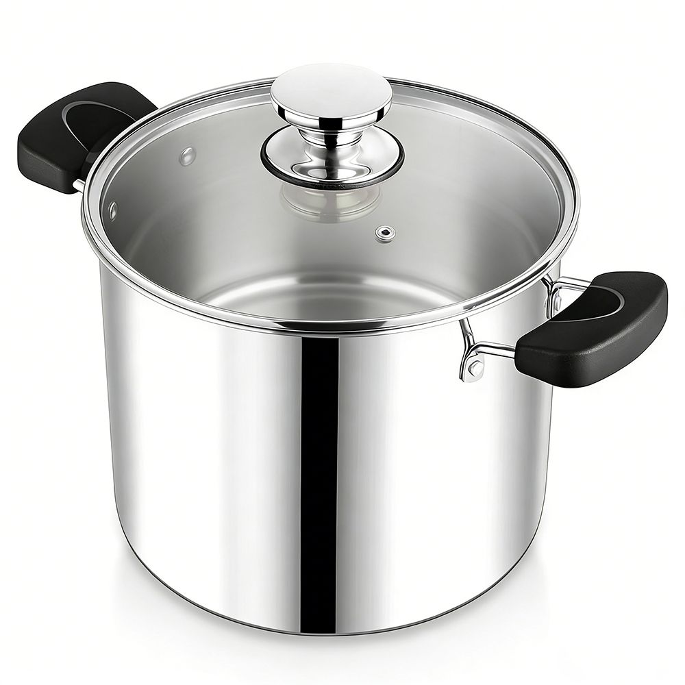 s-zoom.filetakealot-101347509-1.jpg 27.5cm Stainless Steel Stock Pot with Visible Glass Lid - 11.4L - Image 1