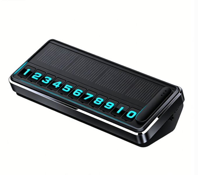 s-zoom.filetakealot-101368442-1.png Car Relocation Phone Card Aluminum Alloy Temporary Parking Number Plate - Image 1