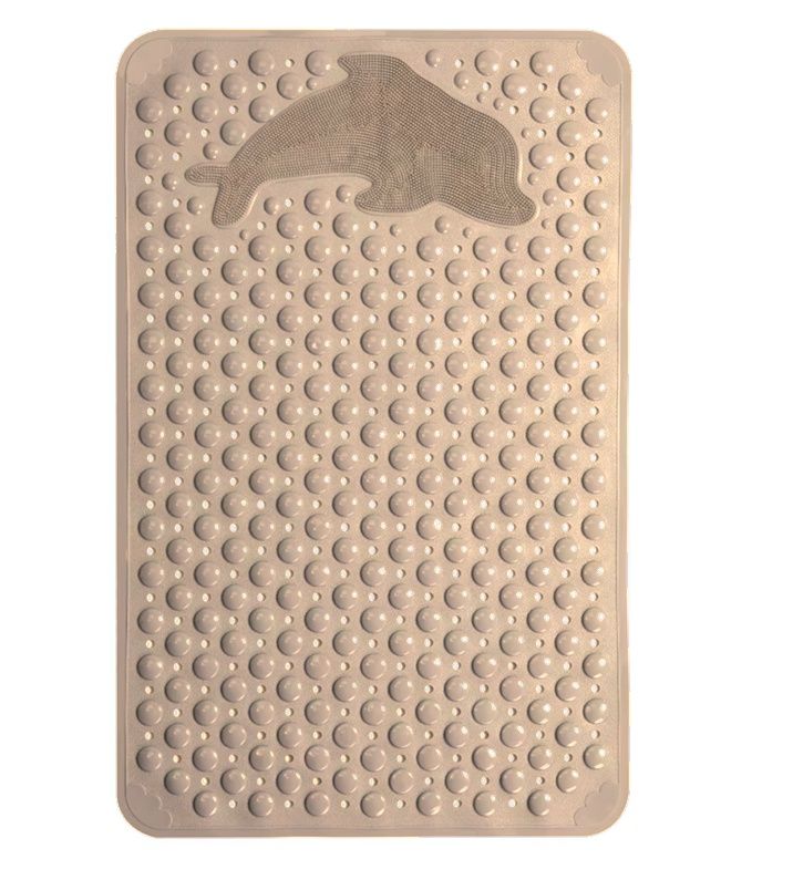 s-zoom.filetakealot-101457052-1.jpg Wonder Towel Non-Slip PVC Bathroom Mat with Dolphin Design Brown Large - Image 1