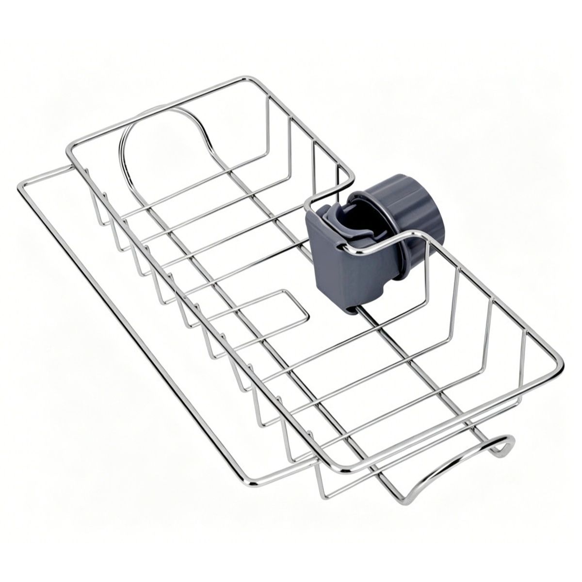 s-zoom.filetakealot-101699511-1.jpg Kitchen Sink Caddy with Towel Bar, Stainless Steel Faucet Sponge Holder - Image 1