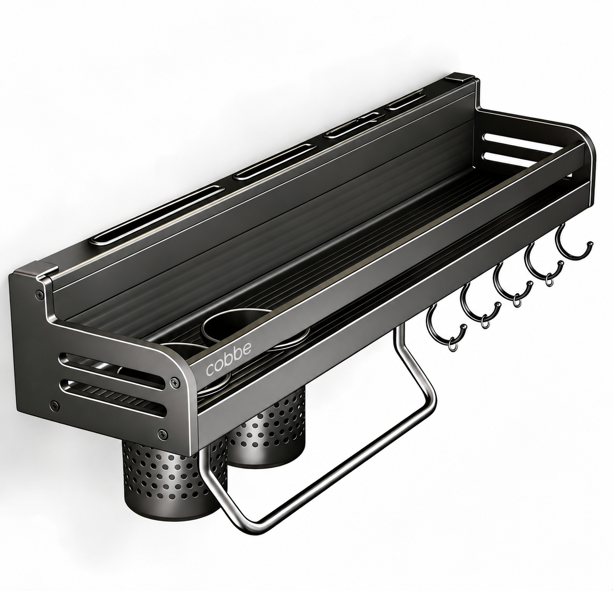s-zoom.filetakealot-101829664-1.png Kitchen Organizer, Spice Rack Knife Holder, Utensil Cups & Hooks - Image 1
