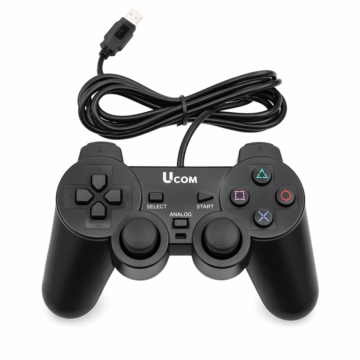 s-zoom.filetakealot-101970339-1.png USB Wired Game Controller Dual Shock PC Gamepad Joystick Plug Play 1.8m - Image 1