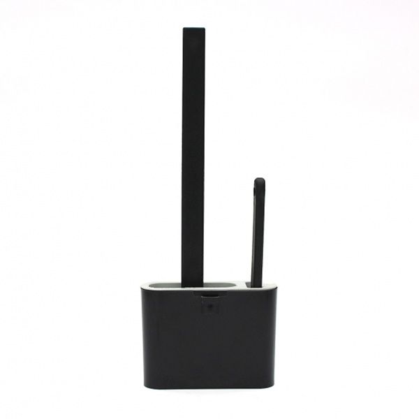 s-zoom.filetakealot-101975545-1.jpg 2 in 1 silicone toilet brush set Black - Image 1