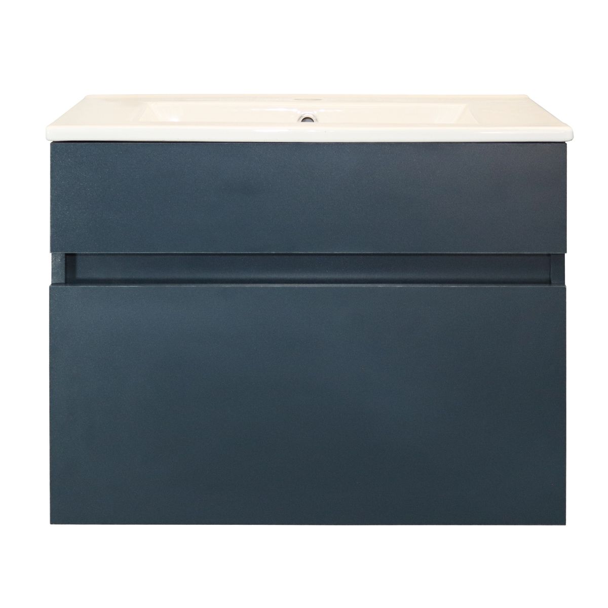 s-zoom.filetakealot-102006775-1.jpg Denver Stylo Built-in Handle Wall Mount Vanity 600 1 Drawer | Petrol Blue - Image 1