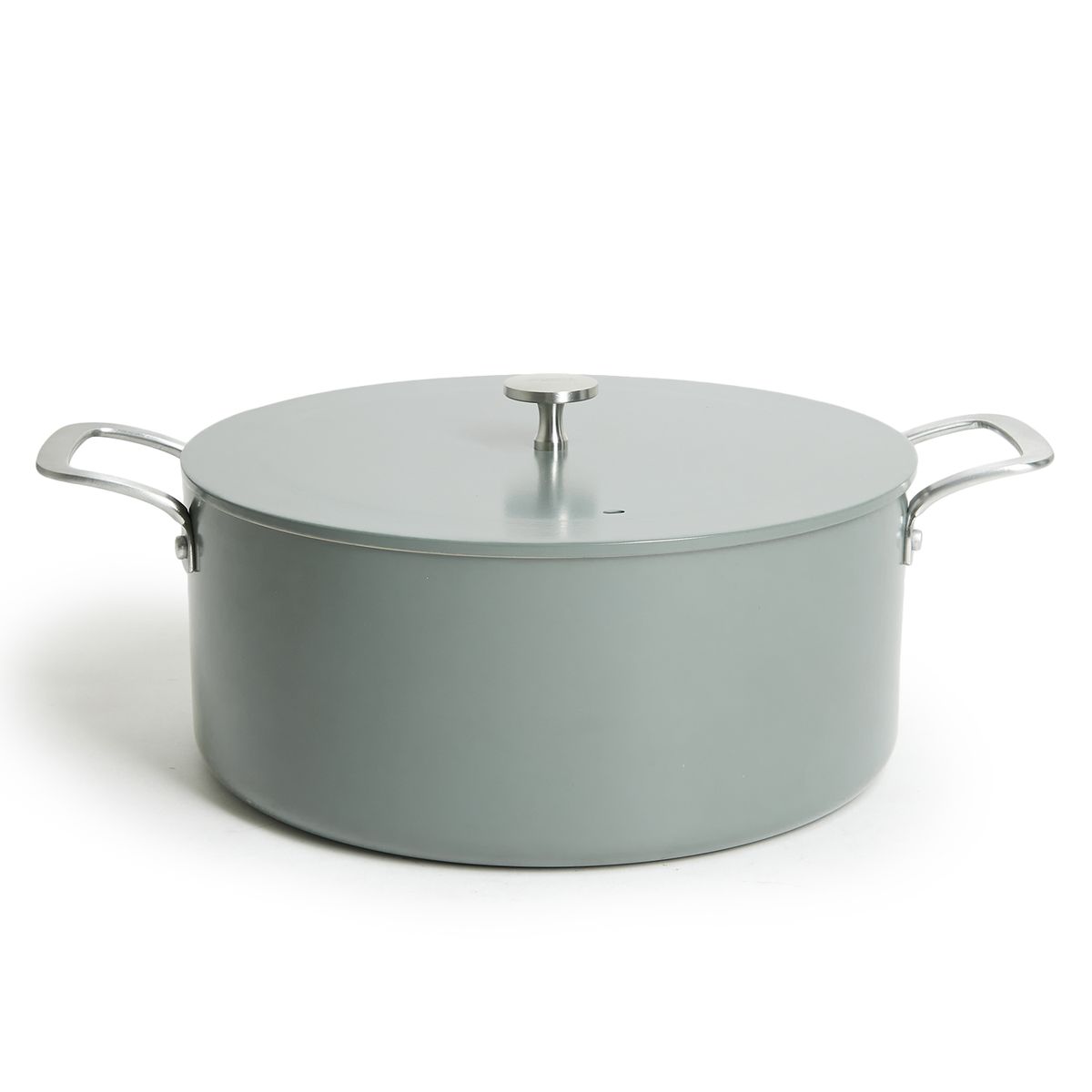 s-zoom.filetakealot-102054934-1.jpg George & Mason Alum Casserole With Lid & SS handles Sage 28cm ( 6Lt) - Image 1