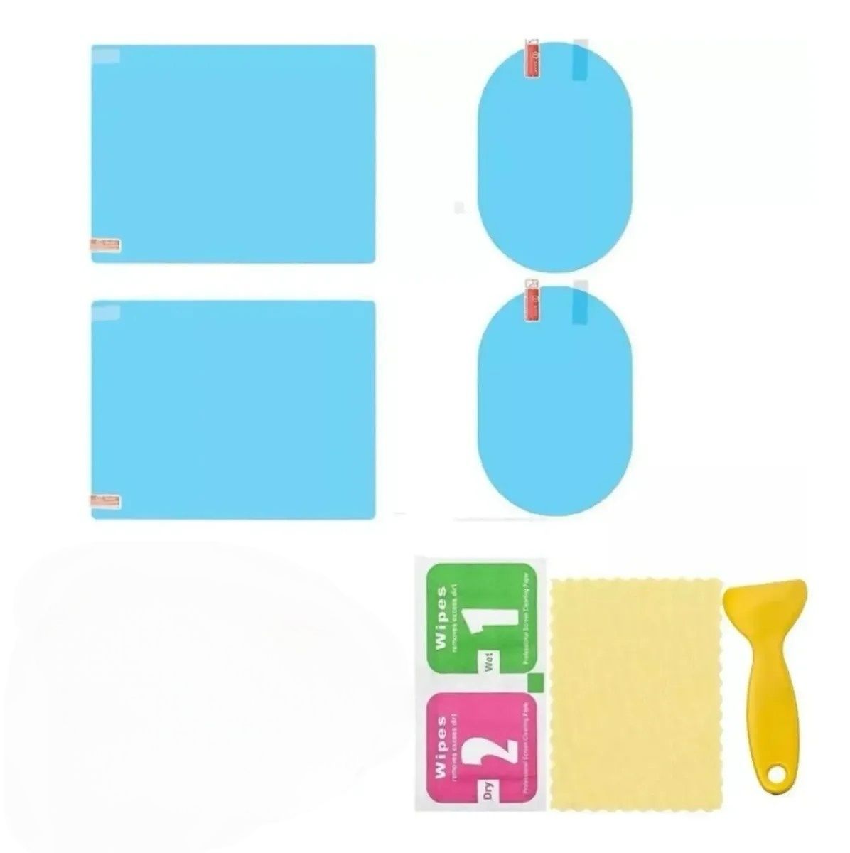 s-zoom.filetakealot-102057780-1.jpg 4 Piece Car Rearview Mirror Rainproof Anti-Fog Protective Film Stickers - Image 1